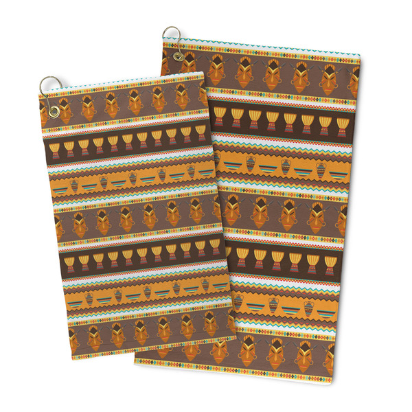 African Masks Microfiber Golf Towel - PARENT/MAIN
