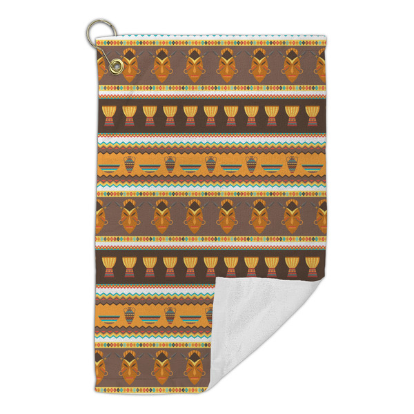African Masks Microfiber Golf Towels Small - FRONT FOLDED