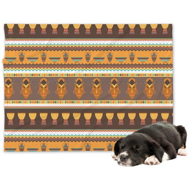 Custom African Masks Dog Blanket - Regular