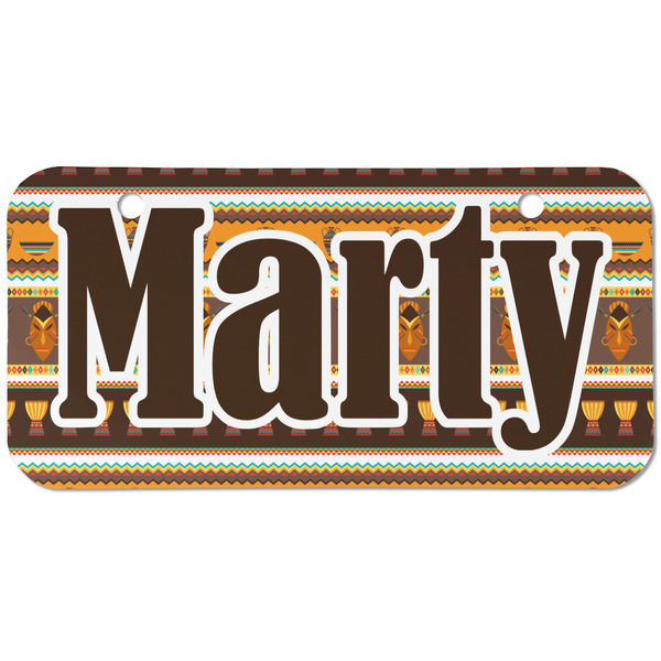 Custom African Masks Mini/Bicycle License Plate (2 Holes)