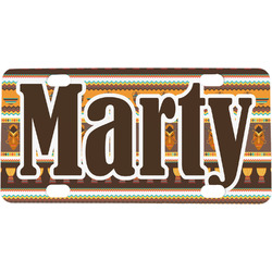 African Masks Mini / Bicycle License Plate (4 Holes)