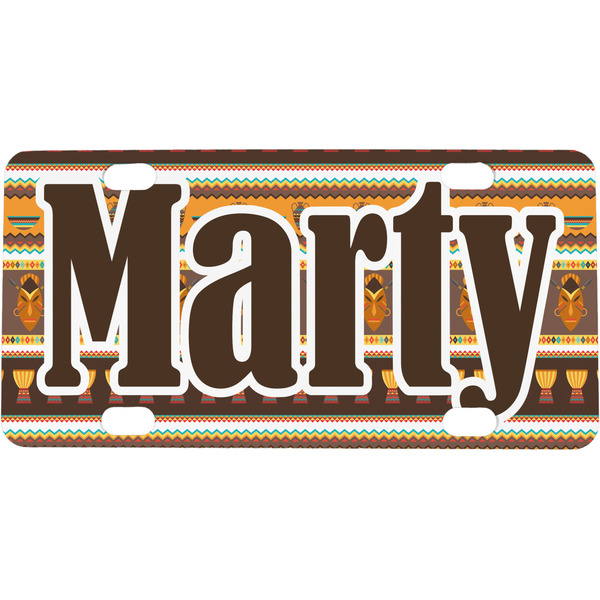 Custom African Masks Mini / Bicycle License Plate (4 Holes)