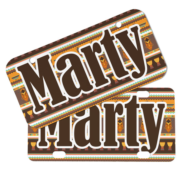African Masks Mini License Plates - MAIN (4 and 2 Holes)