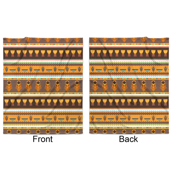 African Masks Minky Blanket - 50"x60" - Double Sided - Front & Back