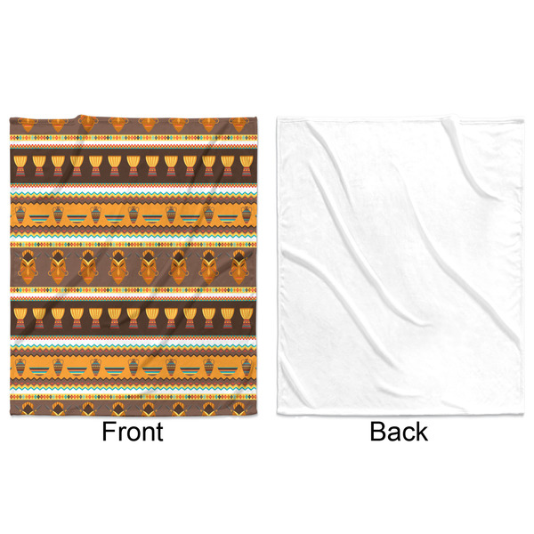 African Masks Minky Blanket - 50"x60" - Single Sided - Front & Back