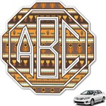 African Masks Monogram Car Decal