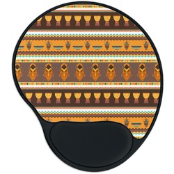 African Masks Mouse Pad with Wrist Support