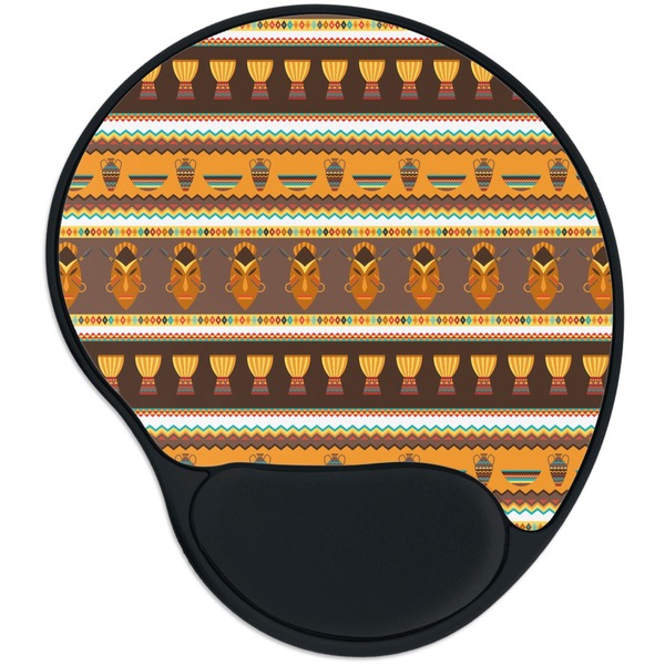 Custom African Masks Mouse Pad with Wrist Support