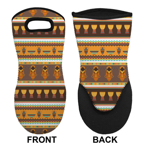 African Masks Neoprene Oven Mitt (Front & Back)