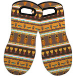 African Masks Neoprene Oven Mitts - Set of 2