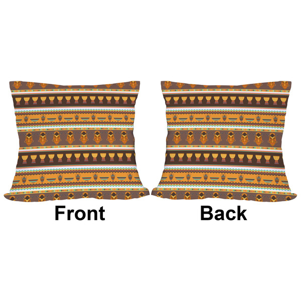 African Masks Outdoor Pillow - 16x16
