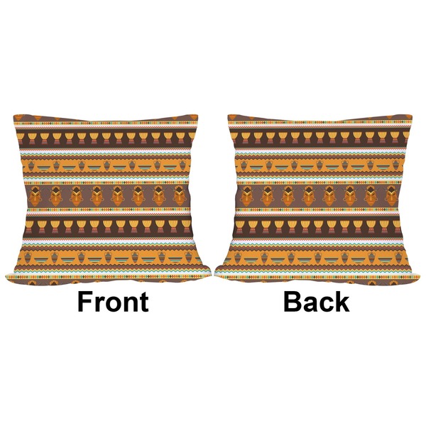 African Masks Outdoor Pillow - 18x18