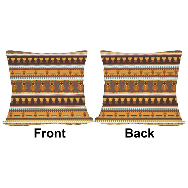 African Masks Outdoor Pillow - 20x20