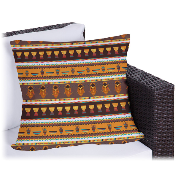 Custom African Masks Outdoor Pillow