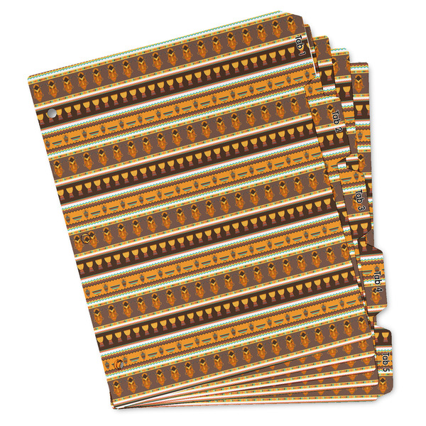 Custom African Masks Binder Tab Divider - Set of 5
