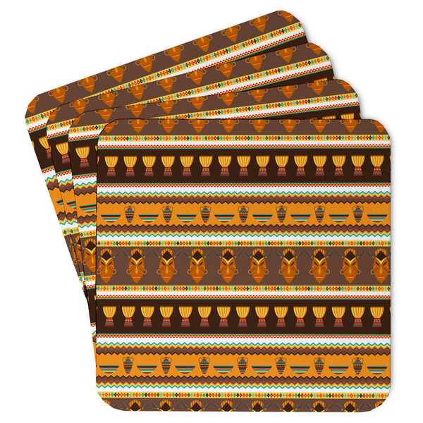 Custom African Masks Paper Coasters