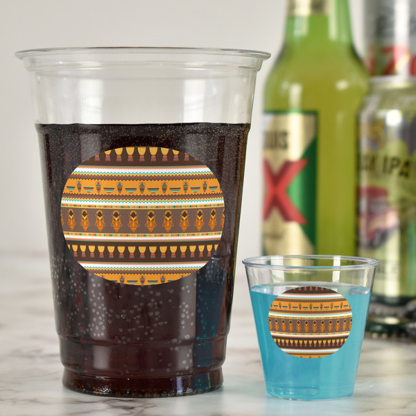 African Masks Party Cups - 16oz - In Context