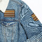 African Masks Patches Lifestyle Jean Jacket Detail