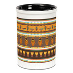 African Masks Ceramic Pencil Holders - Black