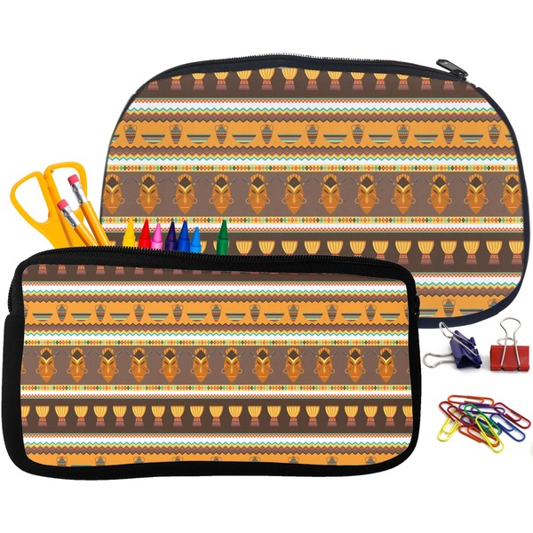 African Masks Pencil / School Supplies Bags Small and Medium