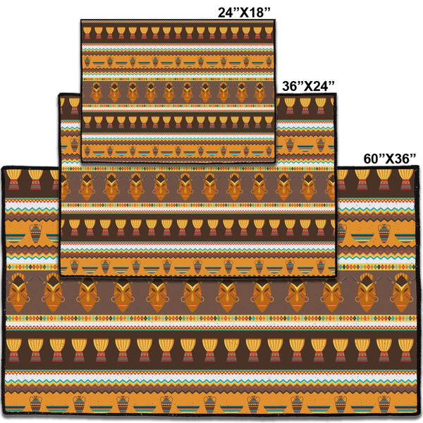 African Masks Personalized Door Mat - Group Parent IMF