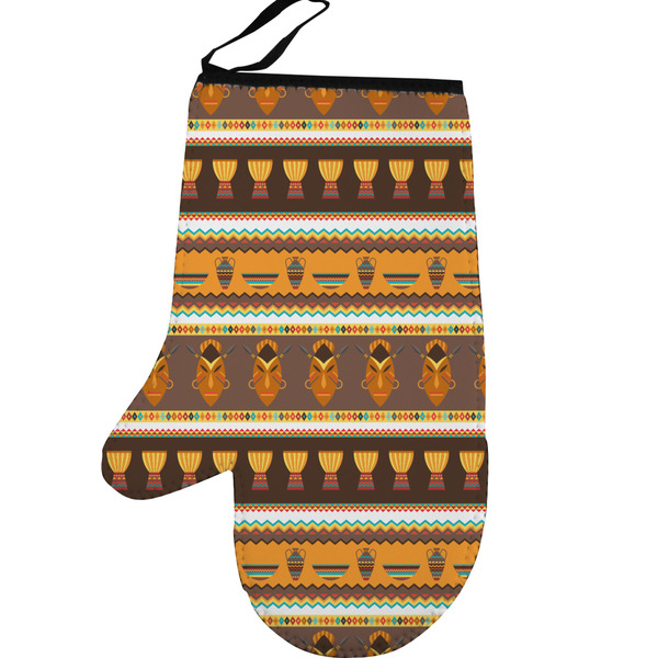 Custom African Masks Left Oven Mitt