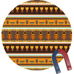 African Masks Round Fridge Magnet