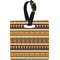 African Masks Plastic Luggage Tag - Square