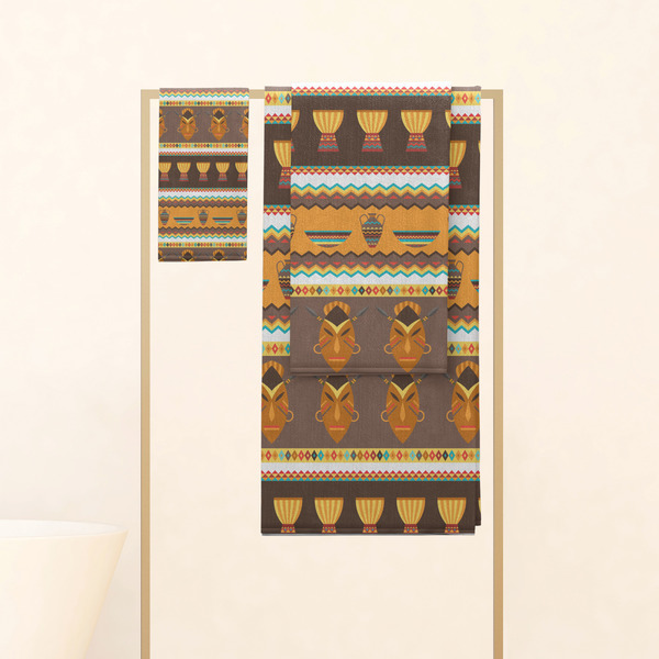 African Masks Personalized Towel Set