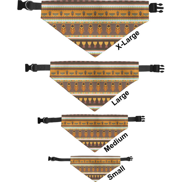 African Masks Pet Bandana Sizes