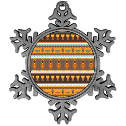 African Masks Vintage Snowflake Ornament