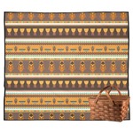 African Masks Outdoor Picnic Blanket