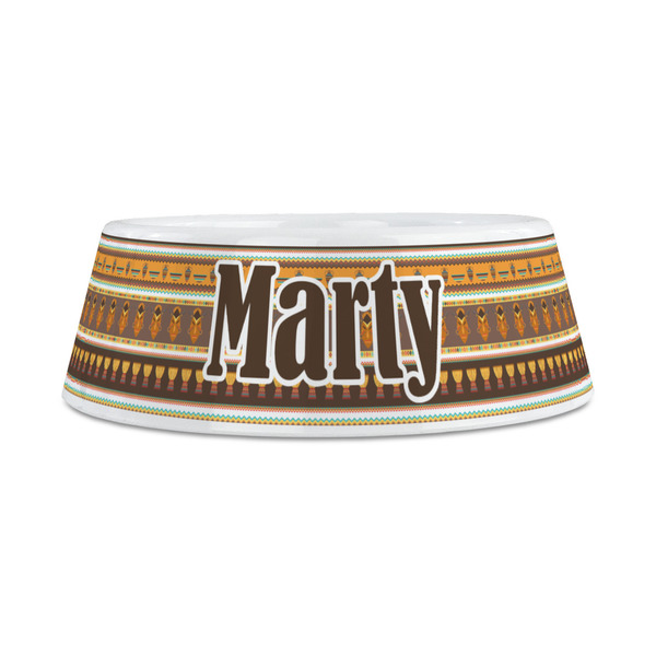 African Masks Plastic Dog Bowls - Medium - FRONT