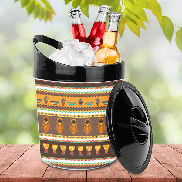 African Masks Plastic Ice Bucket - LIFESTYLE