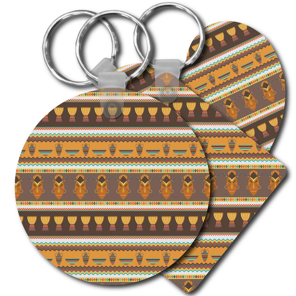 Custom African Masks Plastic Keychain