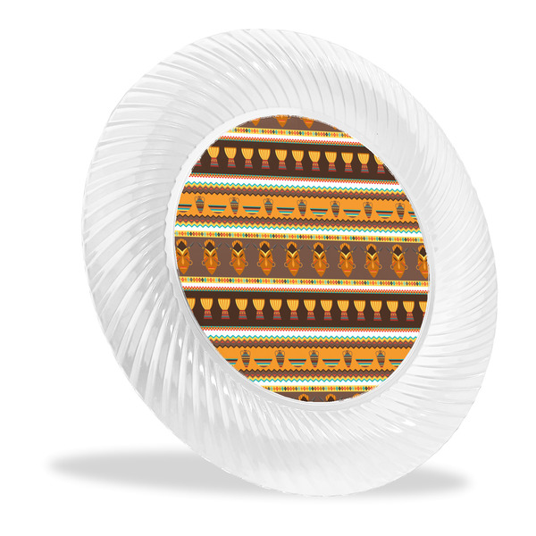 Custom African Masks Plastic Party Dinner Plates - 10"