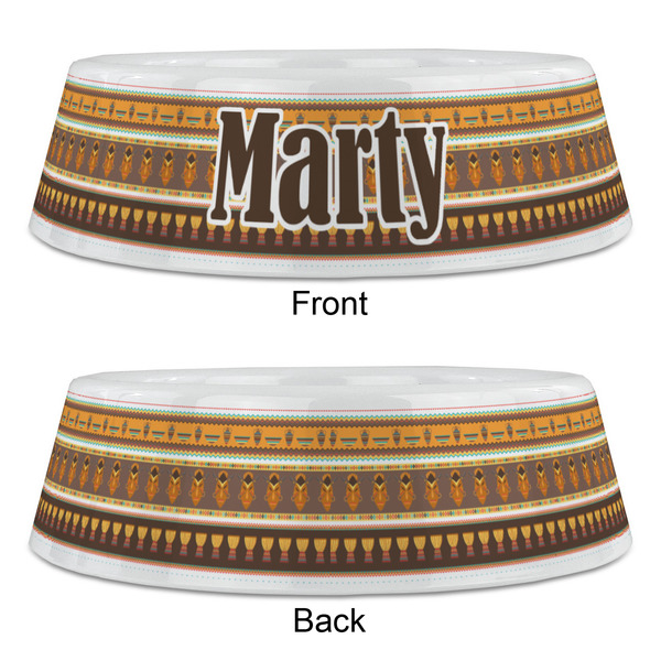 African Masks Plastic Pet Bowls - Large - APPROVAL