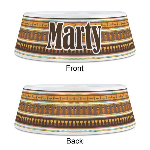 African Masks Plastic Pet Bowls - Medium - APPROVAL