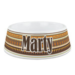 African Masks Plastic Dog Bowl - Medium