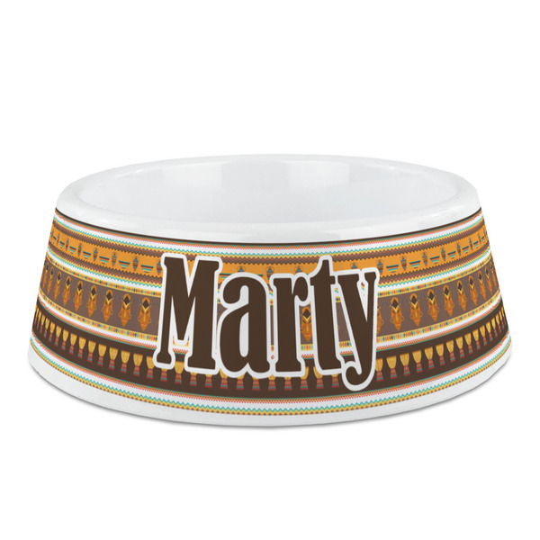 Custom African Masks Plastic Dog Bowl
