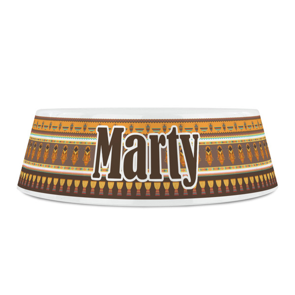 African Masks Plastic Pet Bowls - Small - FRONT