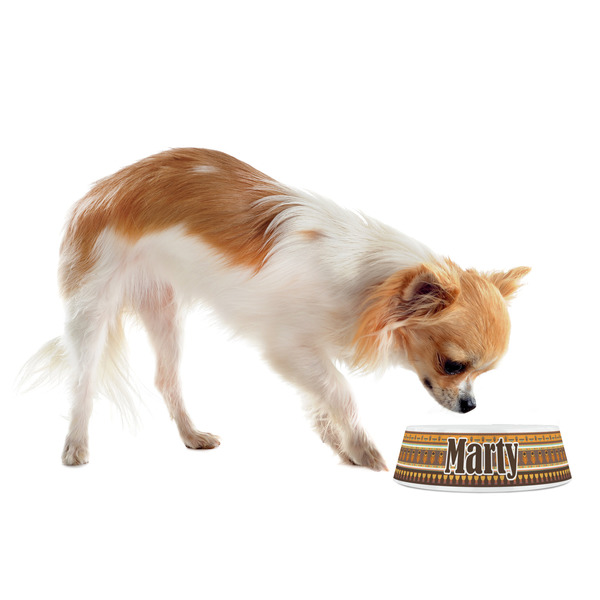 African Masks Plastic Pet Bowls - Small - LIFESTYLE