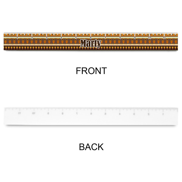 African Masks Plastic Ruler - 12" - APPROVAL
