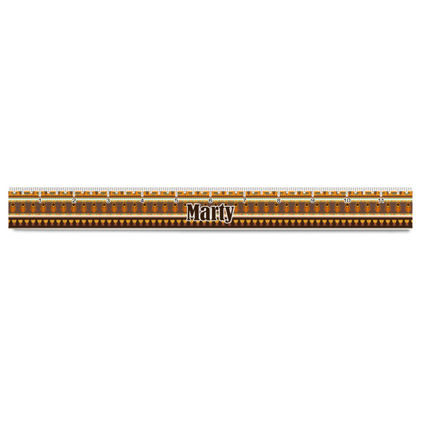 African Masks Plastic Ruler - 12" - FRONT