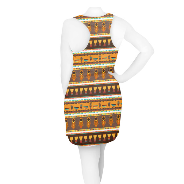 African Masks Racerback Dress - On Model - Back