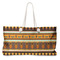 African Masks Large Rope Tote Bag - Front View