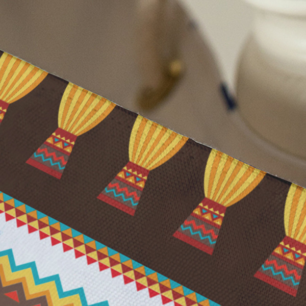 African Masks Large Rope Tote - Close Up View