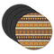 African Masks Round Rubber Backed Coasters - Set of 4