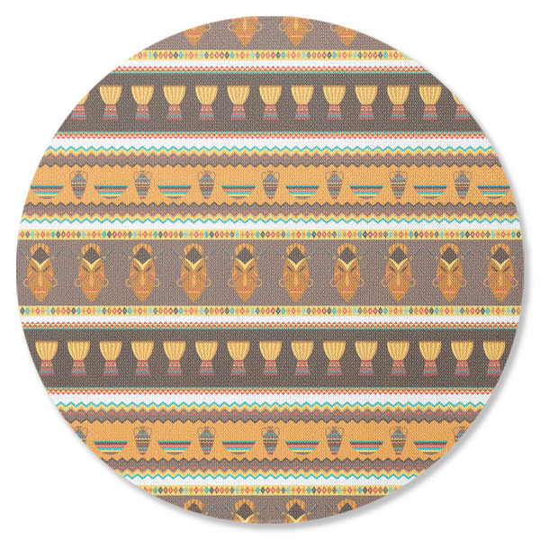 Custom African Masks Round Rubber Backed Coaster