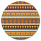 African Masks Round Rubber Backed Coaster